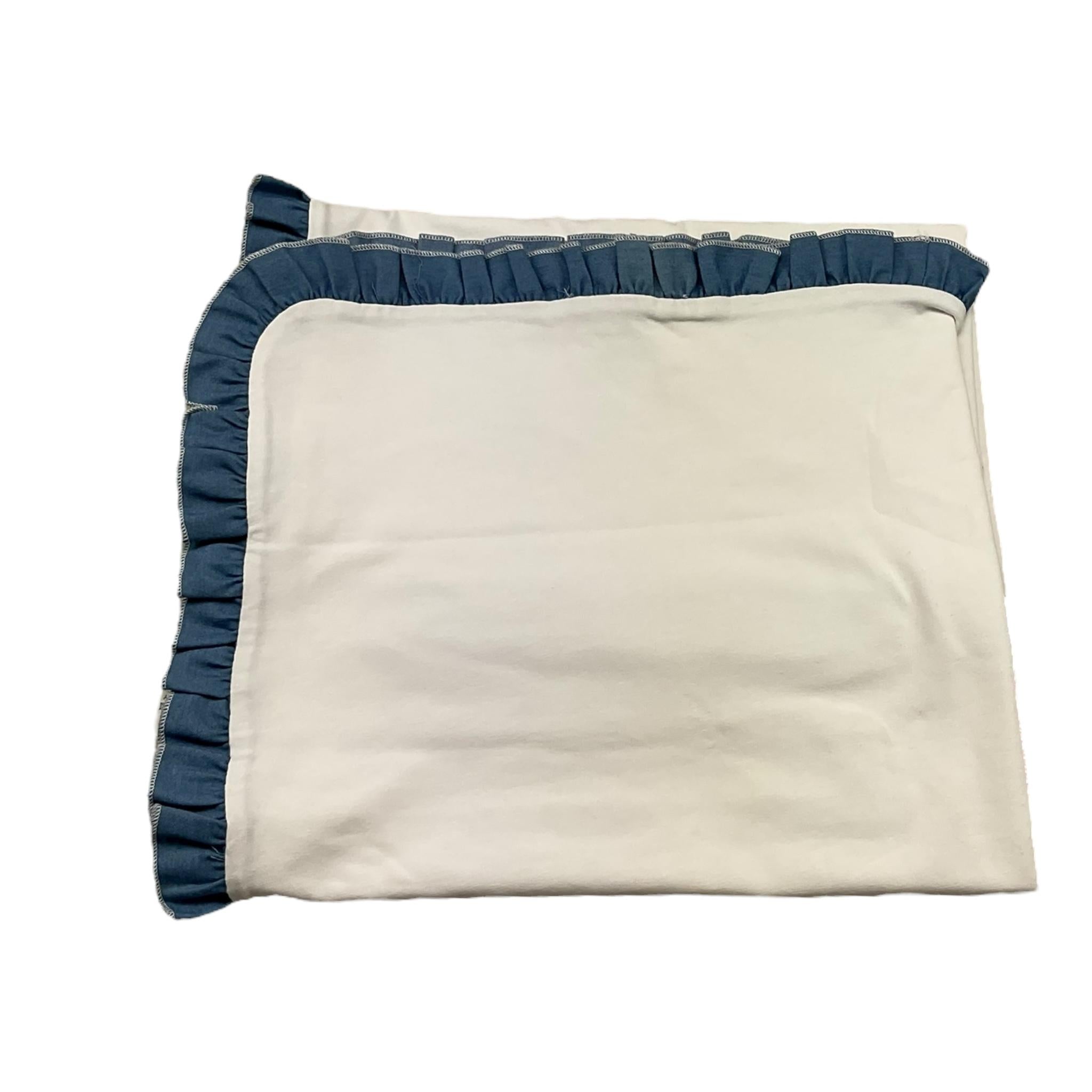 Ninnaoh Coperta Tinta Unita con Applicazioni per Neonata E21COP8 BIANCO NINNAOH 