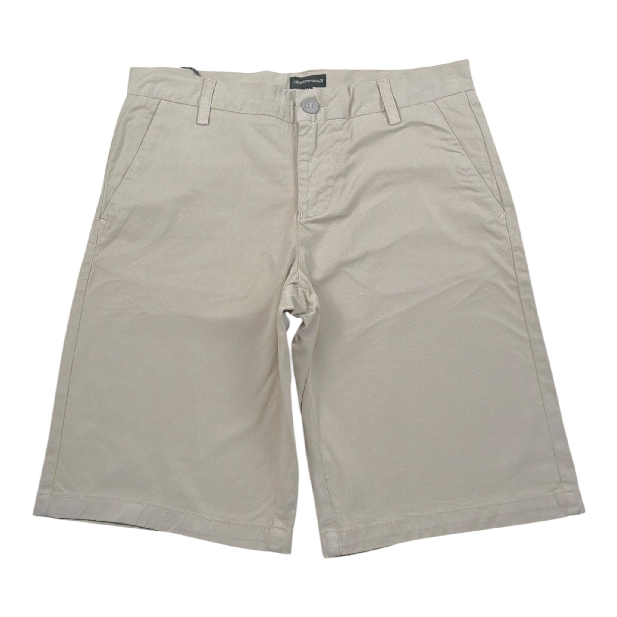 Emporio Armani Bermuda tinta unita con Girovita Regolabile Beige per Bambino 8N4S60X BEIGE EMPORIO ARMANI 
