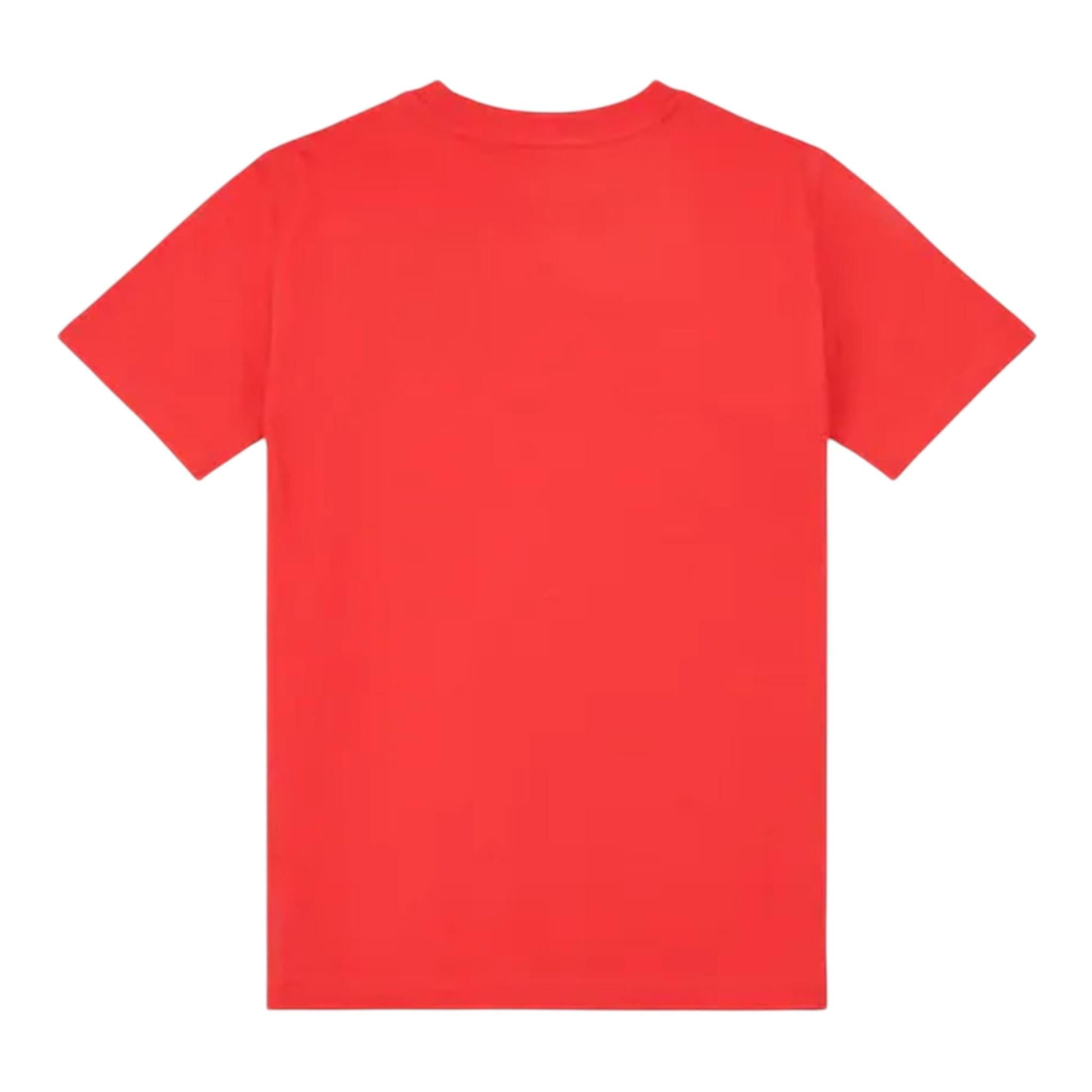 New Balance T-Shirt Girocollo Tinta Unita con Stampa Logo per Bambino LAKB0009X ROSSO NEW BALANCE 