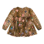 ROBERTO CAVALLI abito manica lunga fantasia maculata Beige per Neonata TJT104 BEIGE ROBERTO CAVALLI 