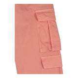 Vicolo Pantalone Modello Cargo Tinta Unita Con Elastico In Vita Pesca Per Bambina