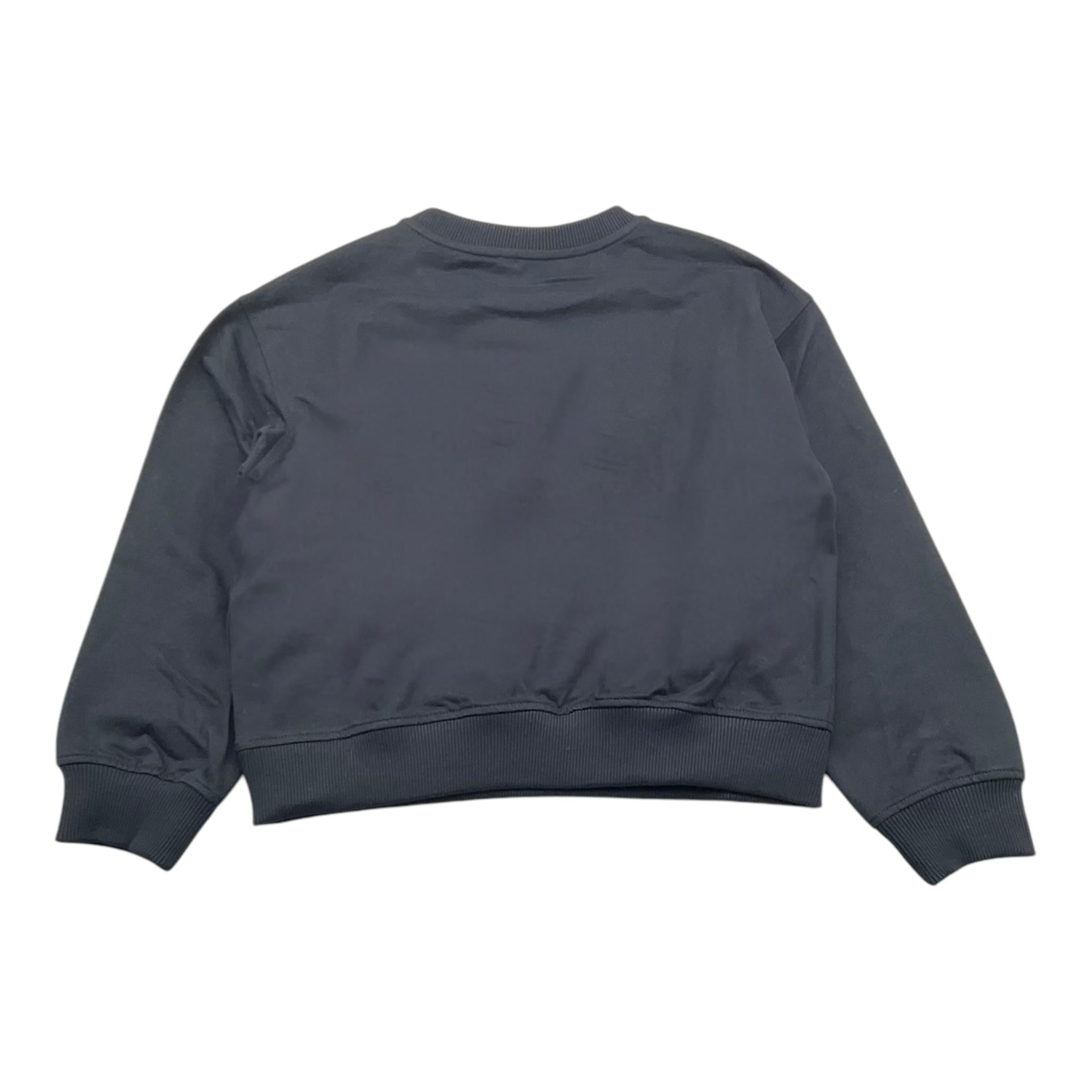 MOSCHINO felpa girocollo tinta unita con stampa Nero per Bambina HRF07Y NERO MOSCHINO 
