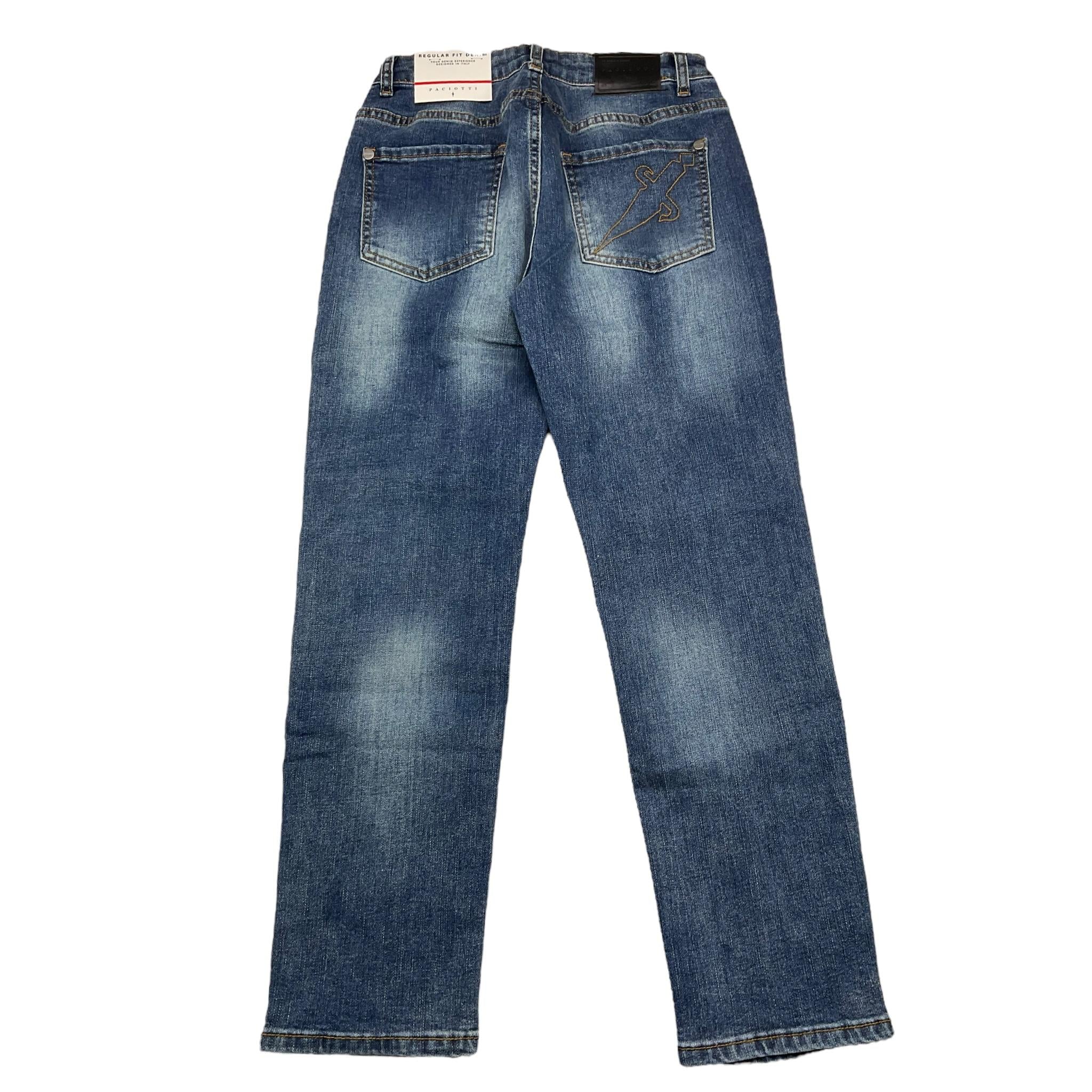 CESARE PACIOTTI jeans tinta unita con girovita regolabile Blu per Bambino PTP5366J BLU CESARE PACIOTTI 