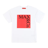 MAX&Co. t-shirt girocollo tinta unita con logo Bianco per Bambina MX0005 BIANCO MAX&Co. 