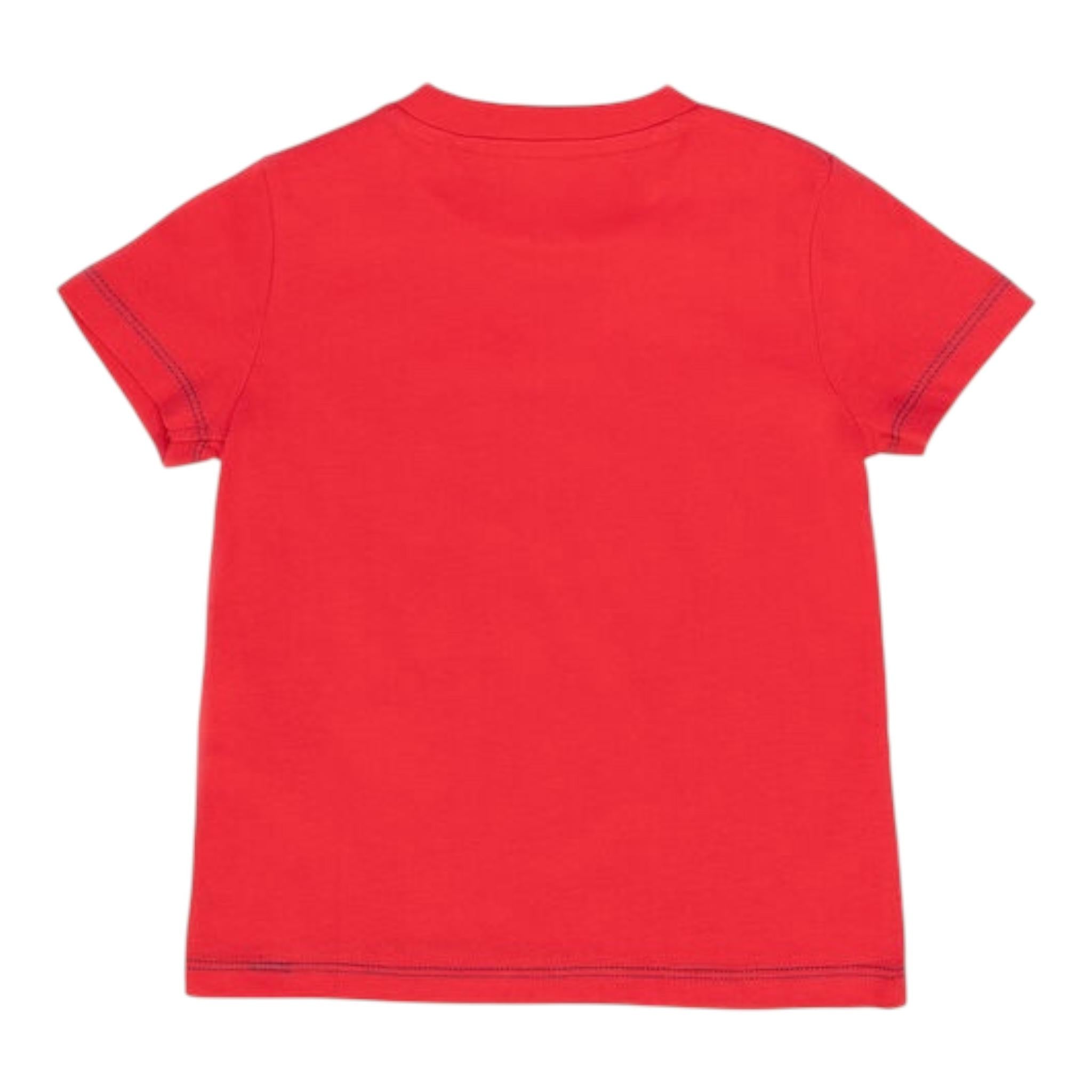 Guess T-Shirt Gircollo Tinta Unita con Stampa per Neonato I2GI02K8HM3 ROSSO GUESS 