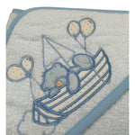 Nancy Baby Accappatoio Tinta Unita con Stampa per Neonato 19577 AZZURRO NANCY BABY 