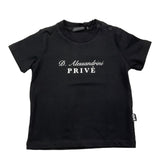 Daniele Alessandrini T-Shirt Girocollo Tinta Unita Cn Stamapa Logo Nero per Neonato