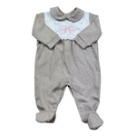 Isabel & Martinez Tutina Manica Lunga Tinta Unita con Ricami per Neonata IM25N451 BEIGE ISABEL & MARTINEZ 