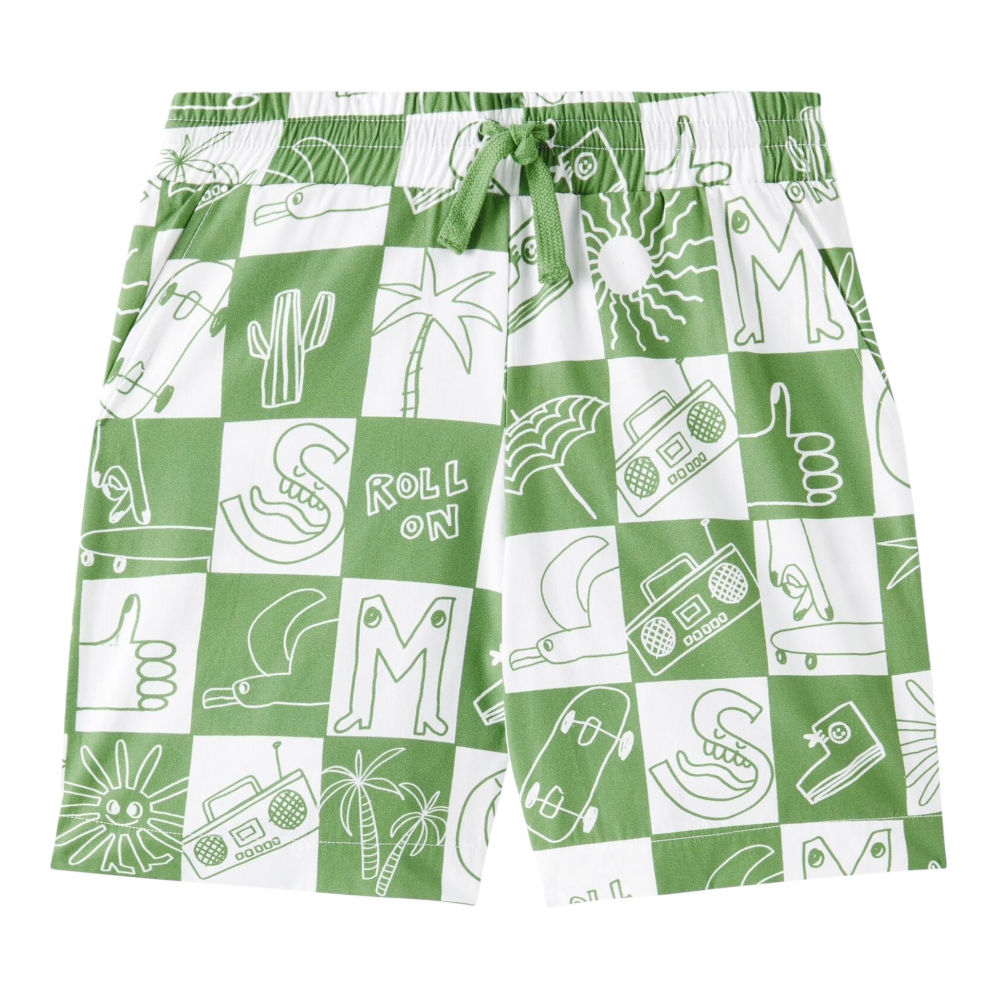 Stella Mccartney Bermuda Stampa Fantasia con Elastico In Vita per Bambino TW6Q39 BIANCO/VERDE STELLA McCARTNEY 