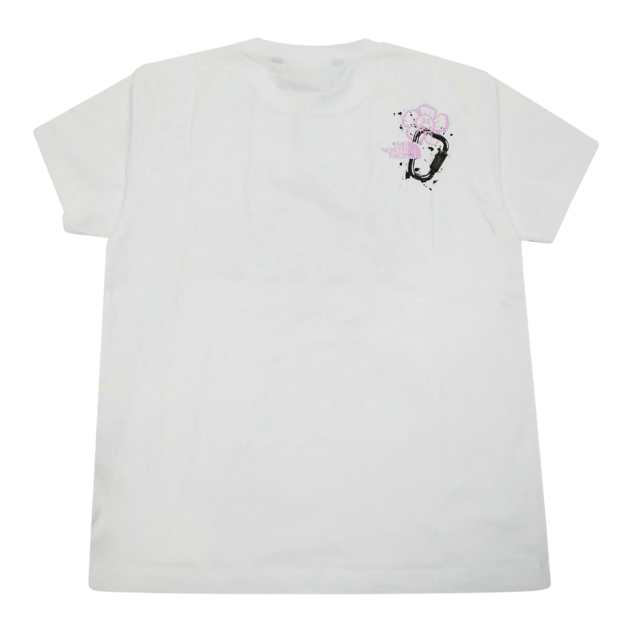 The North Face T-Shirt Girocollo Tinta Unita con Stampa per Bambina NF0A8AXFFN41XS BIANCO THE NORTH FACE 