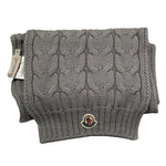 MONCLER sciarpa tinta unita cn logo Grigio per Bambino 3C7002004 GRIGIO MONCLER 