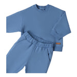 Minibanda Completo 2 Pezzi Felpa-Pantalone Tinta Unita per Neonato 3B655 CELESTE MINIBANDA 