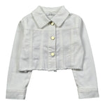 M+E' Giubbino In Denim Tinta Unita per Neonata UE1694N BIANCO M+E' 