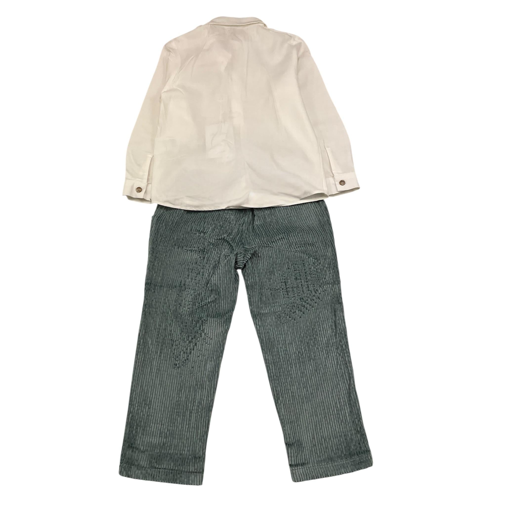 BARCELLINO completo 2 pezzi camicia-pantalone Bianco/verde per Neonato 115406 BIANCO/VERDE BARCELLINO 