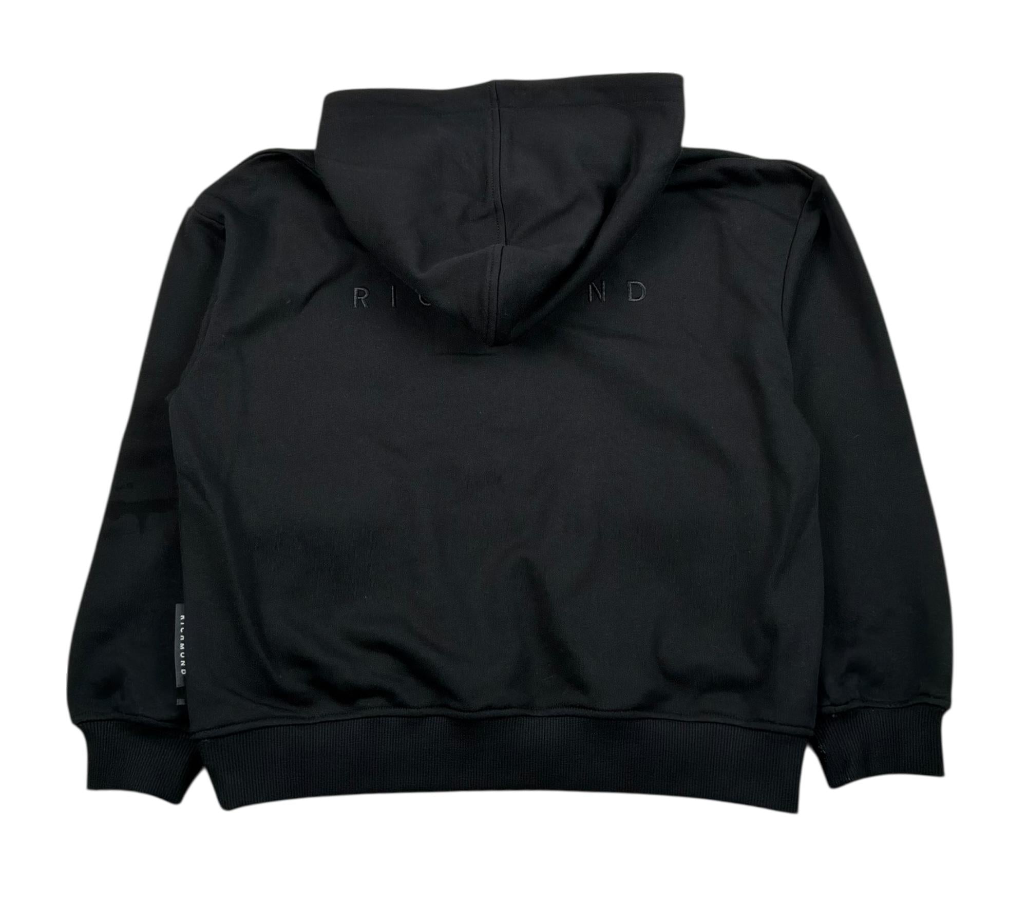 John Richmond Felpa Chiusa con Cappuccio Tinta Unita per Bambino RBP26051FE NERO JOHN RICHMOND 