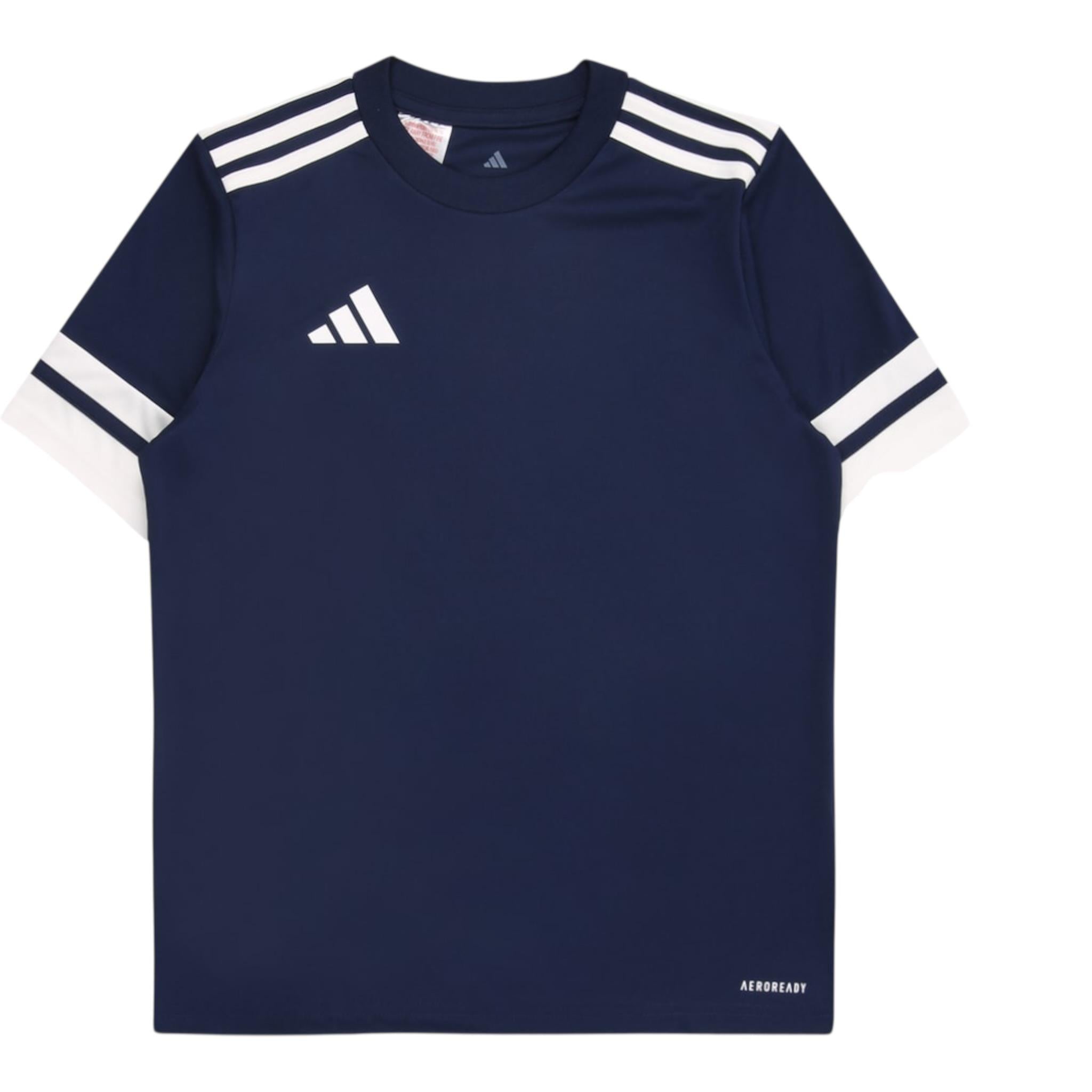 Adidas T-Shirt Girocollo Tinta Unita con Logo per Bambino JJ0053 BLU Adidas 