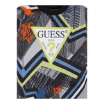 Guess T-Shirt Gircollo Tinta Unita con Stampa per Neonato N3RI06K8HM3 NERO GUESS 