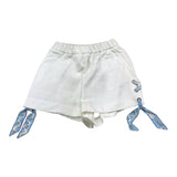 Emilio Pucci Short In Tuta Tinta Unita Con Elastico In Vita Bianco Per Bambina