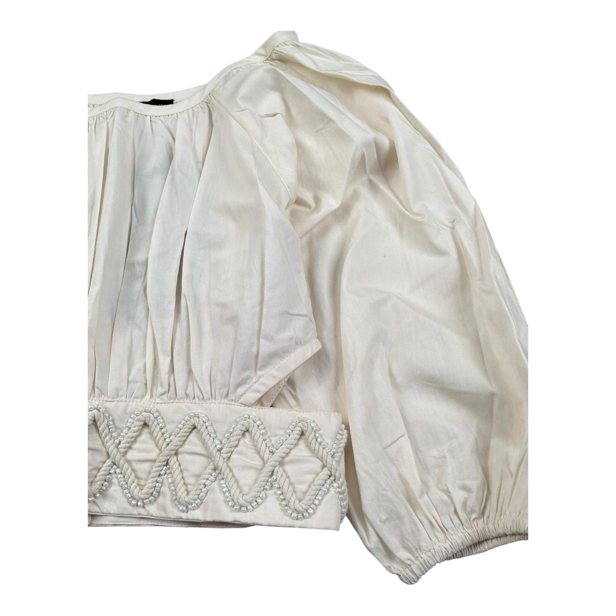 Fun & Fun Camicia Manica Lunga Tinta Unita per Bambina FJSH01269 PANNA FUN & FUN 