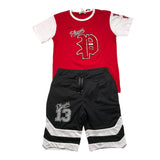 Yours Completo T-Shirt-Bermuda Rosso Per Bambino
