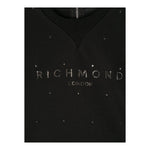 JOHN RICHMOND felpa chiusa girocollo tinta unita con brillantini Nero per Bambina RBA24042FE NERO JOHN RICHMOND 