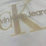 Calvin Klein T-Shirt Girocollo Tinta Unita con Stampa per Bambino IBO2359J01 BIANCO CALVIN KLEIN 