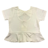 Vicolo T-Shirt Girocollo Tinta Unita Cn Scollo Posteriore Panna Per Bambina