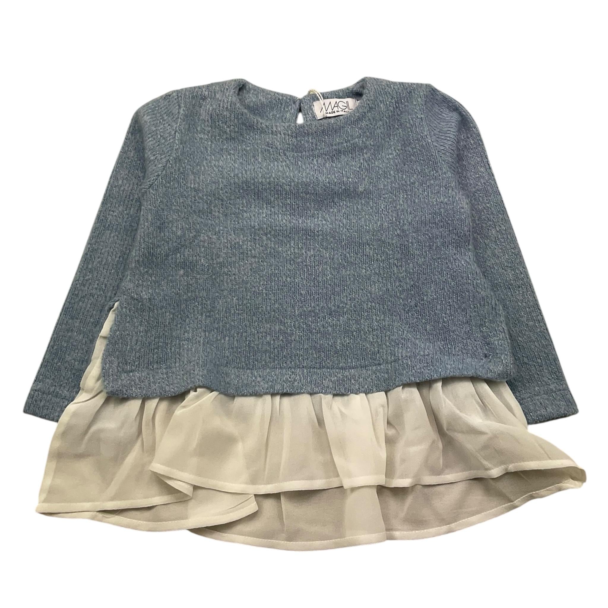 MAGIL maglia tinta unita girocollo Azzurro per Bambina HN21010 AZZURRO MAGIL 