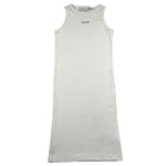 Calvin Klein Abito Tinta Unita Giromanica con Logo per Bambina IG0IG02906XX PANNA CALVIN KLEIN 