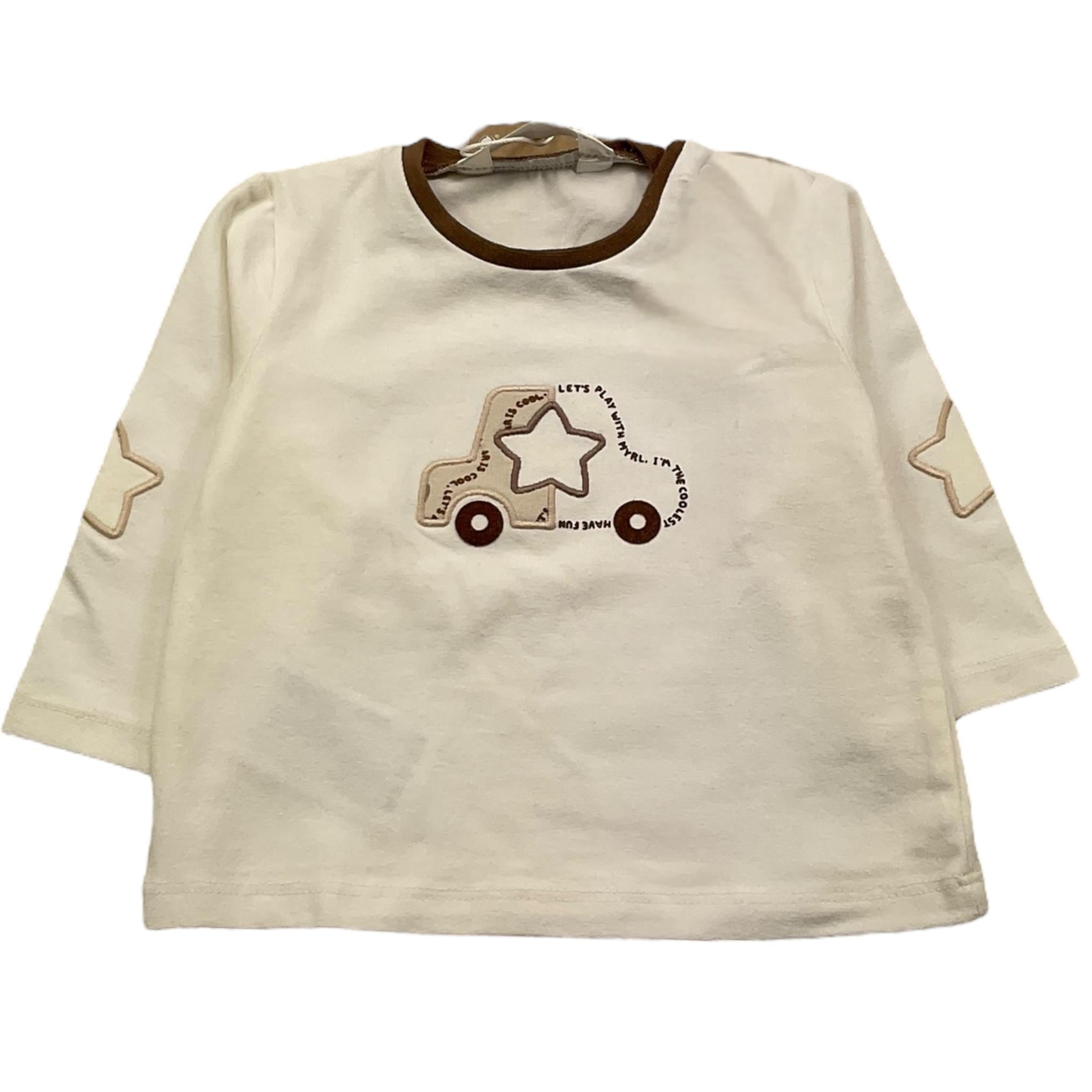 MAYORAL set 2 shirt bicolore con stampe Bianco/beige per Neonato 2029X BIANCO/BEIGE MAYORAL 