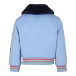 BillIEBLUSH cappotto tinta unita con colletto pelliccia Azzurro polvere per Neonata U20433 AZZURRO POLVERE BillIEBLUSH 