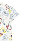 Timberland T-Shirt Girocollo Tinta Unita con Stampe per Neonato T60386 PANNA TIMBERLAND 