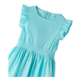 Sarabanda Abito Mezza Manica Tinta Unita per Neonata 0B232 AZZURRO SARABANDA 