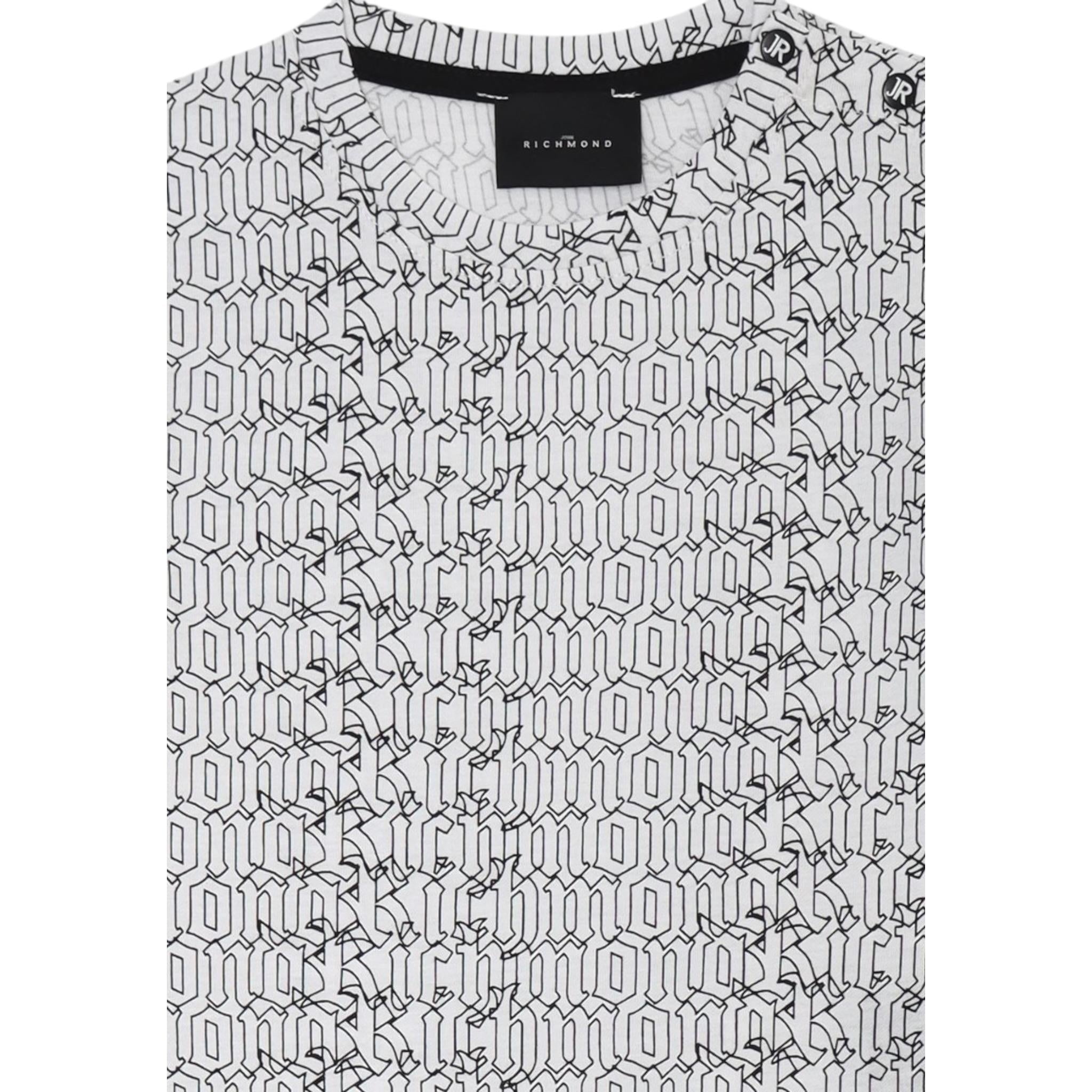 John Richmond T-Shirt Girocollo Tinta Unita con Stampa per Neonato RIP25069TS BIANCO JOHN RICHMOND 