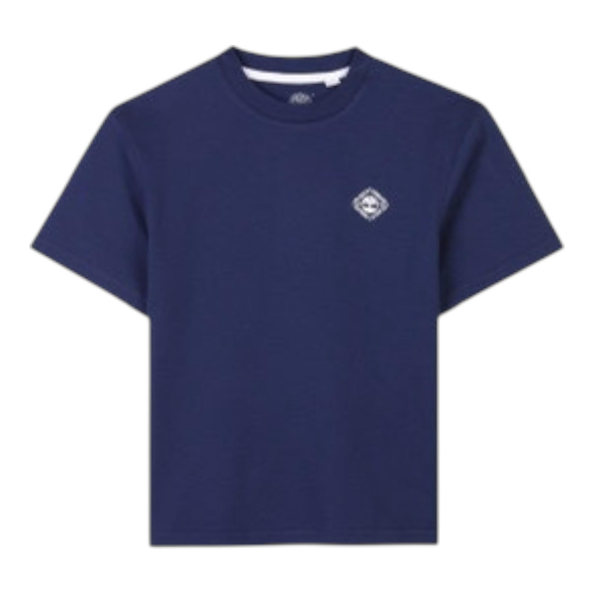 Timberland T-Shirt Girocollo Tinta Unita con Stampa per Bambino T60424T BLU TIMBERLAND 