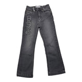 Odi Et Amo Jeans Tinta Unita Con Stampa Logo Nero Per Bambina