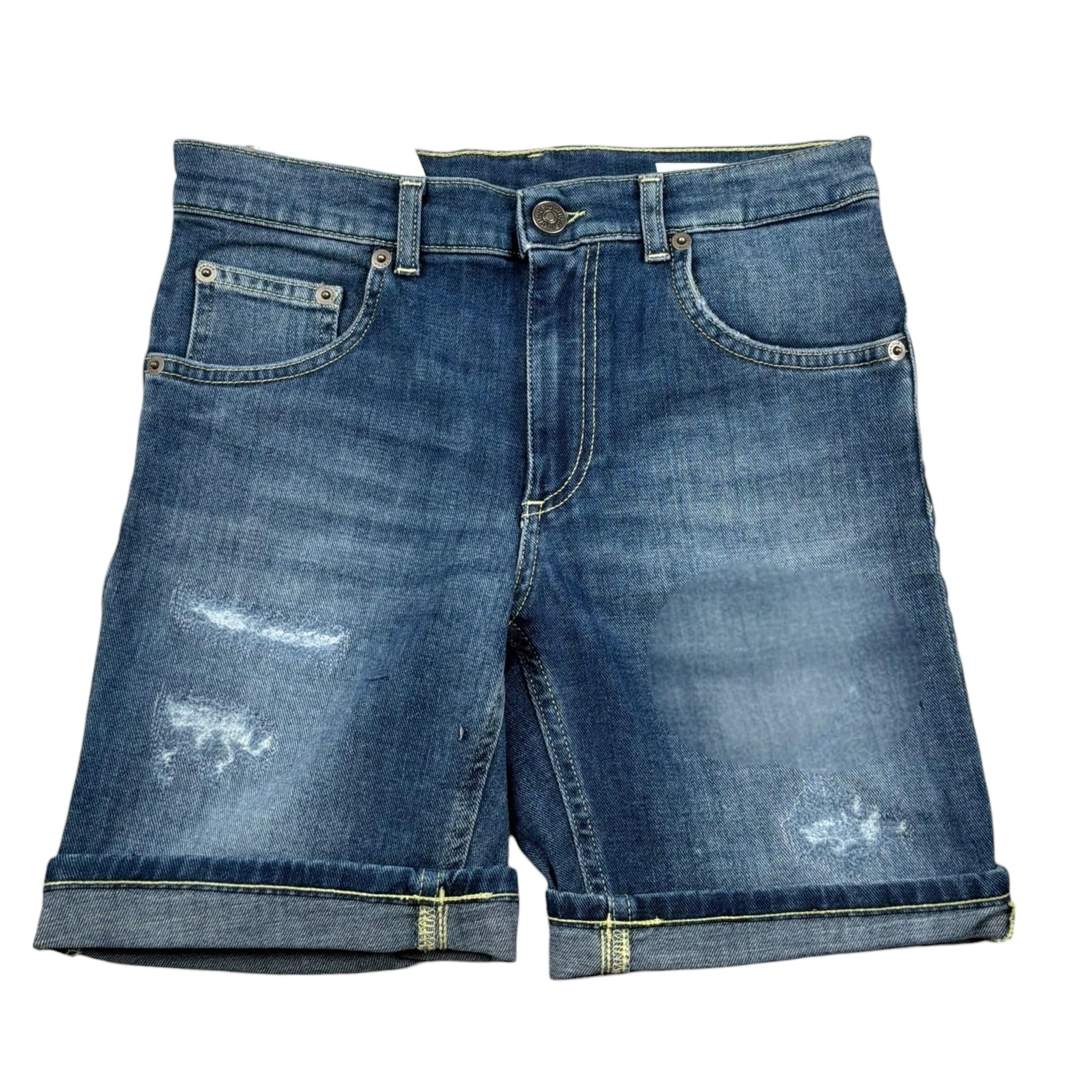 Dondup Bermuda In Denim Tinta Unita con 5 Tasche per Bambino DMBE019 BLU DONDUP 