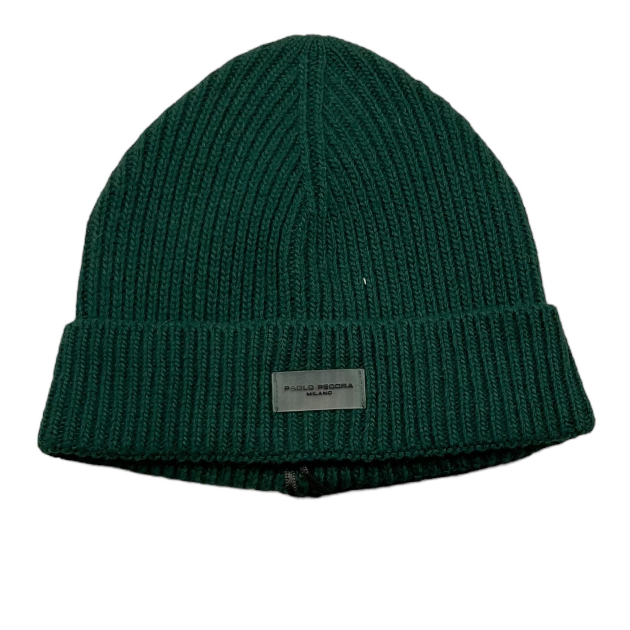 PAOLO PECORA cappello tinta unita con logo Verde per Bambino PP4162 VERDE PAOLO PECORA 