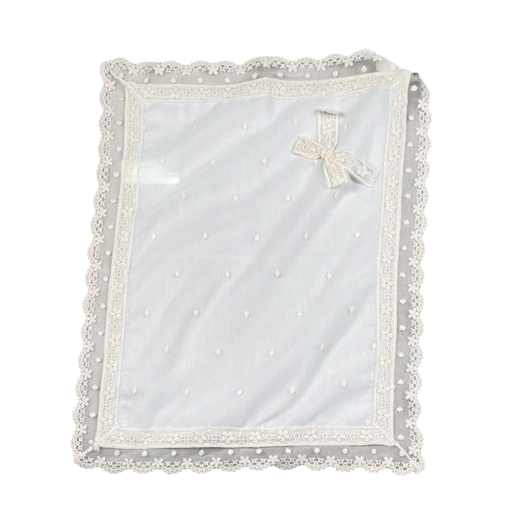 Granlei fazolettiTinta Unita con Ricami per Neonata 125111 PANNA GRANLEI 