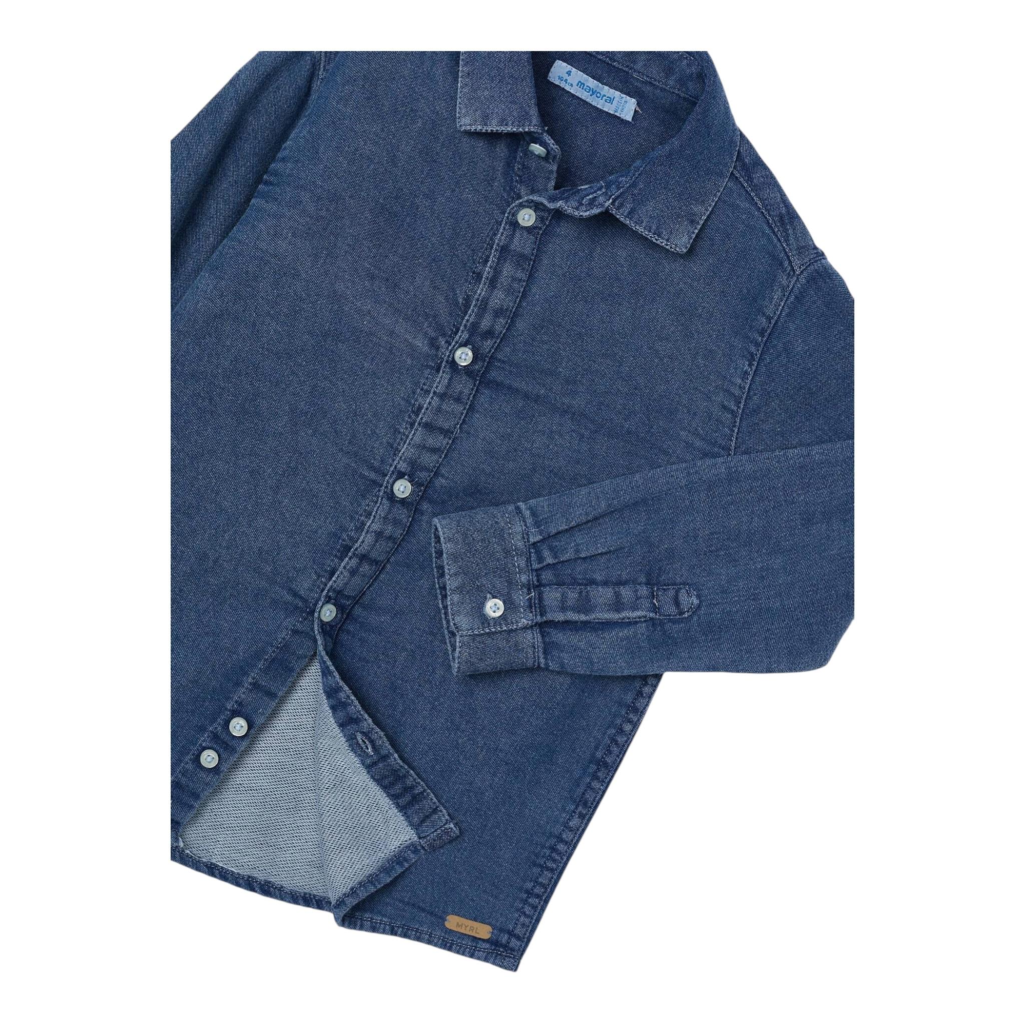 MAYORAL camicia manica lunga in denim Blu per Bambino 4112 BLU MAYORAL 