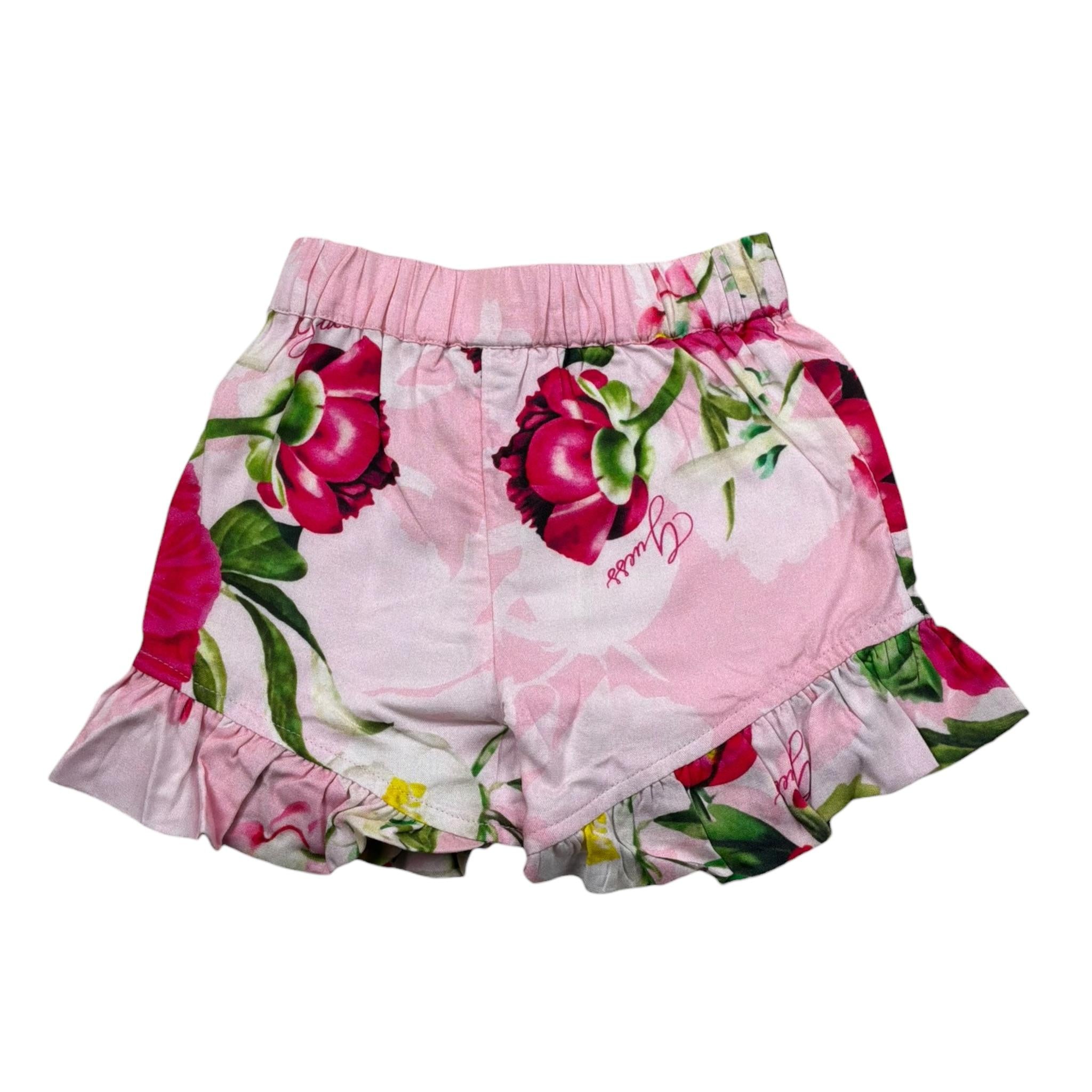 Guess Short Tinta Unita con Stampe per Neonata K1GD04WBI40 ROSA GUESS 