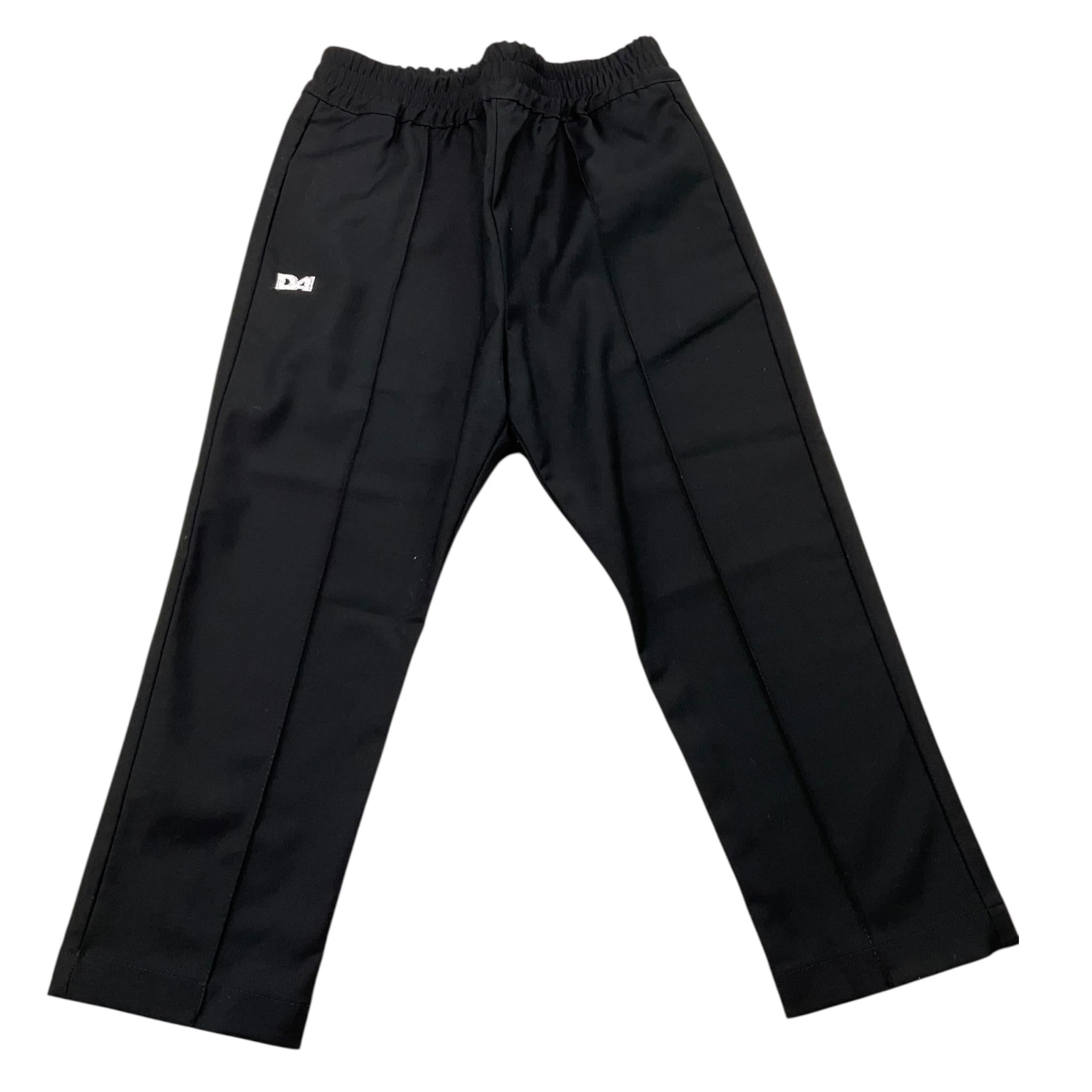 DANIELE ALESSANDRINI pantalone tinta unita con logo Nero per Bambino 1291P00043X NERO DANIELE ALESSANDRINI 