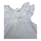 Yoedu Camicia Giromanica Tinta Unita Bianco per Neonata