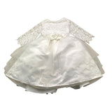 Le Bellissime Di Allegra Abito Cerimonia Tinta Unita Con Ricami E Tulle Bianco Per Bambina