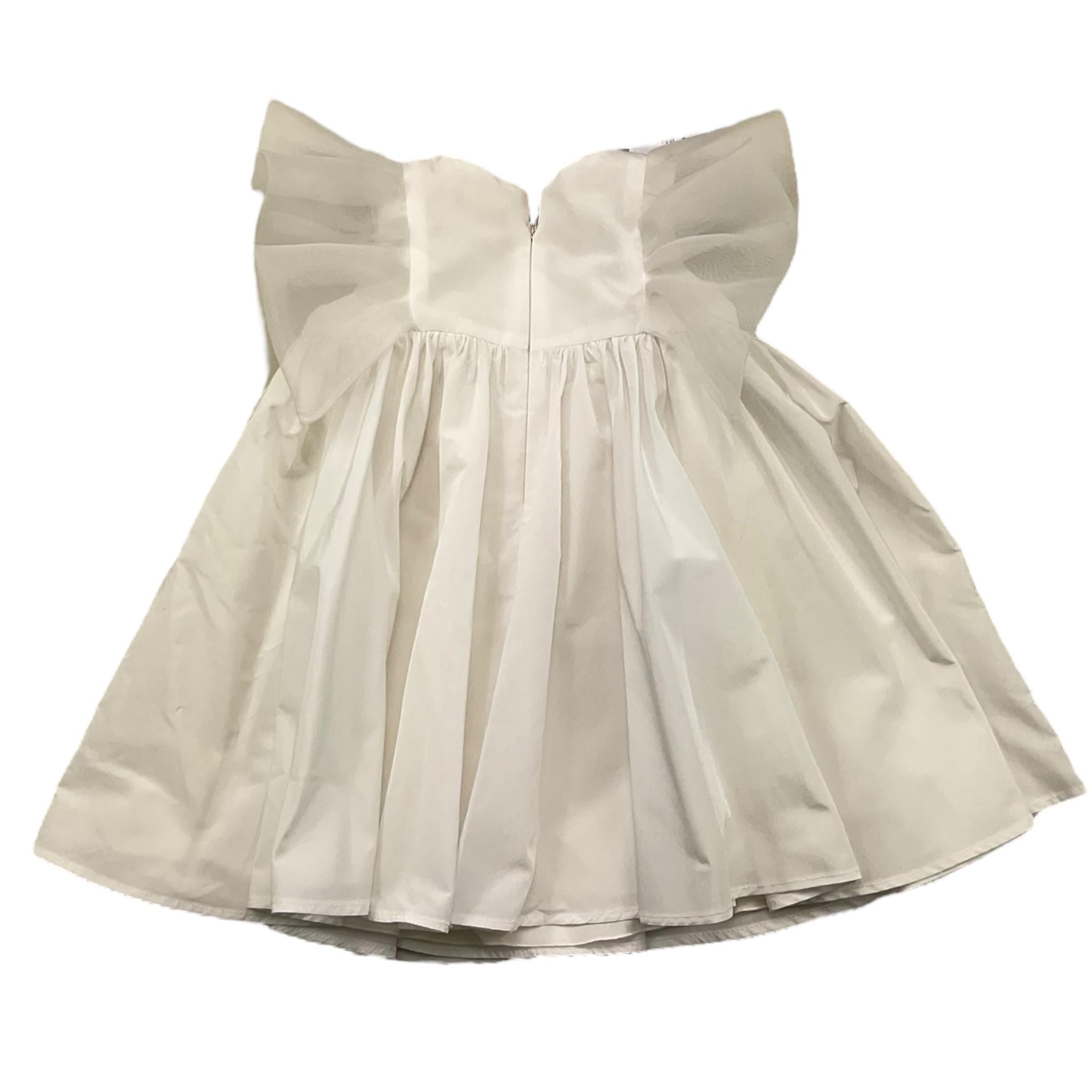 ELISABETTA FRANCHI abito giromanica tinta unita con tulle Bianco per Neonata EGAB165N BIANCO ELISABETTA FRANCHI 