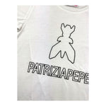 PATRIZIA PEPE t-shirt girocollo tinta unita con stampa in contrasto Bianco per Bambina 7M0783 BIANCO PATRIZIA PEPE 
