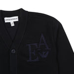 Emporio Armani Cardigan Tinta Unita  per Neonato 3DHM52 BLU EMPORIO ARMANI 