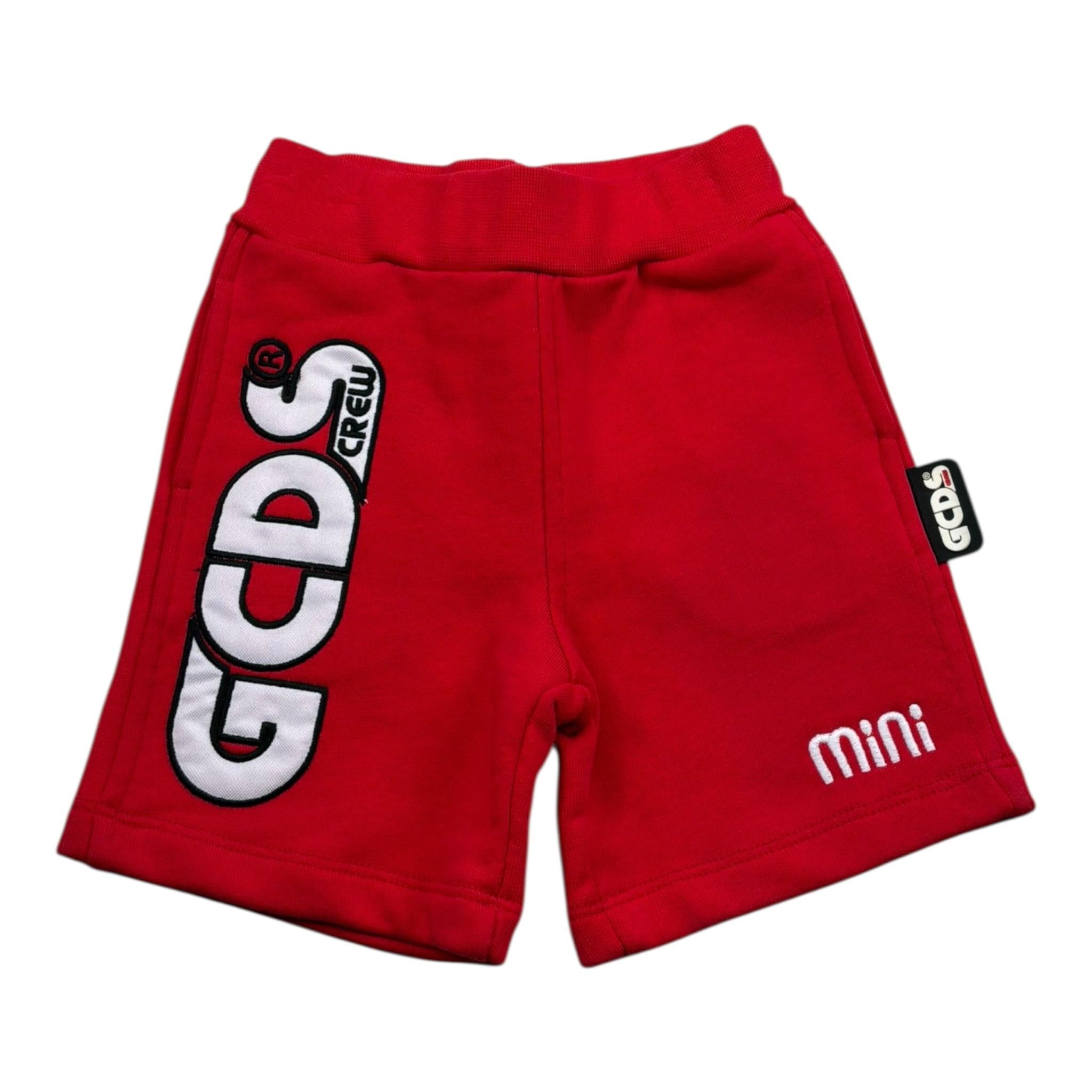 Gcds Bermuda Tuta Tinta Unita con Logo per Neonato 027942 ROSSO GCDS 