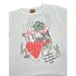 Please T-Shirt Girocollo tinta unita con Stampa Bianco per Neonata MB28030G BIANCO PLEASE 