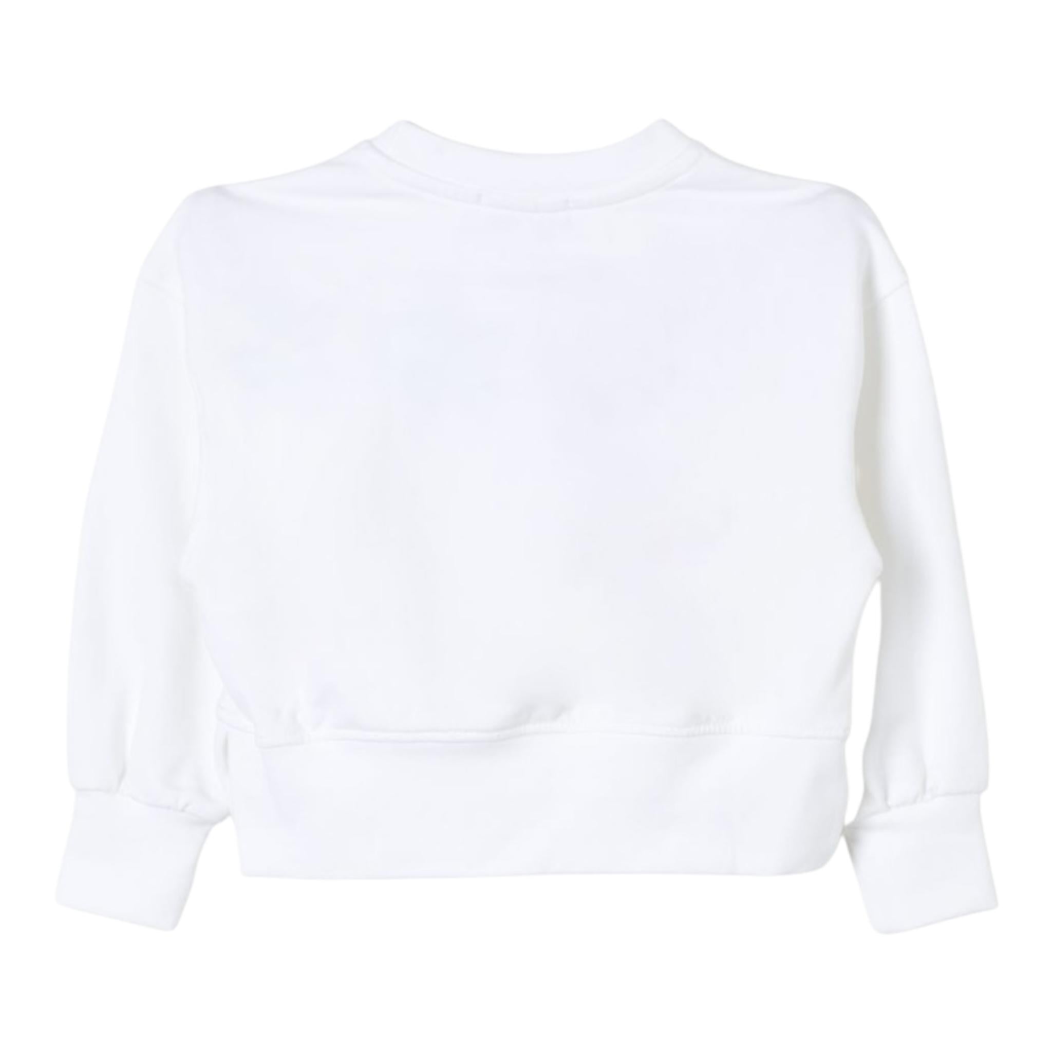 PINKO felpa girocollo tinta unita con stampa Bianco per Bambina F4PIBGSW208 BIANCO PINKO 